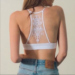 White Tattoo Bralette Sizes S to 3XL